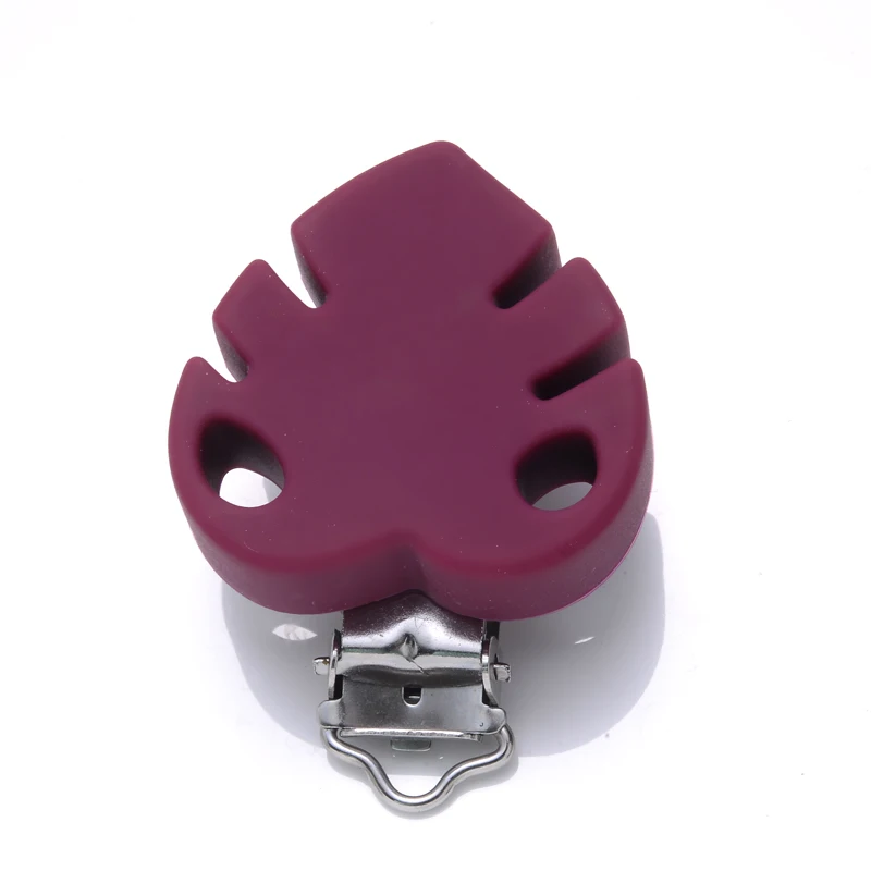 1Pcs Silicone Leaves Pacifier Clips Baby Teethers Food Grade Silicone Beads For Feeding Pacifier Chain Making BPA Free