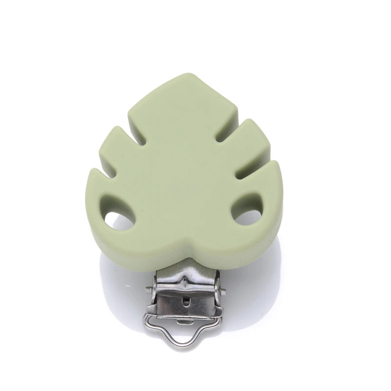 1Pcs Silicone Leaves Pacifier Clips Baby Teethers Food Grade Silicone Beads For Feeding Pacifier Chain Making BPA Free