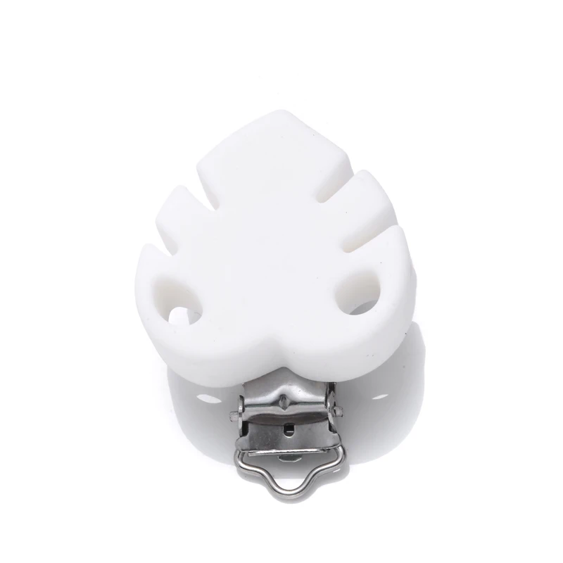 1Pcs Silicone Leaves Pacifier Clips Baby Teethers Food Grade Silicone Beads For Feeding Pacifier Chain Making BPA Free