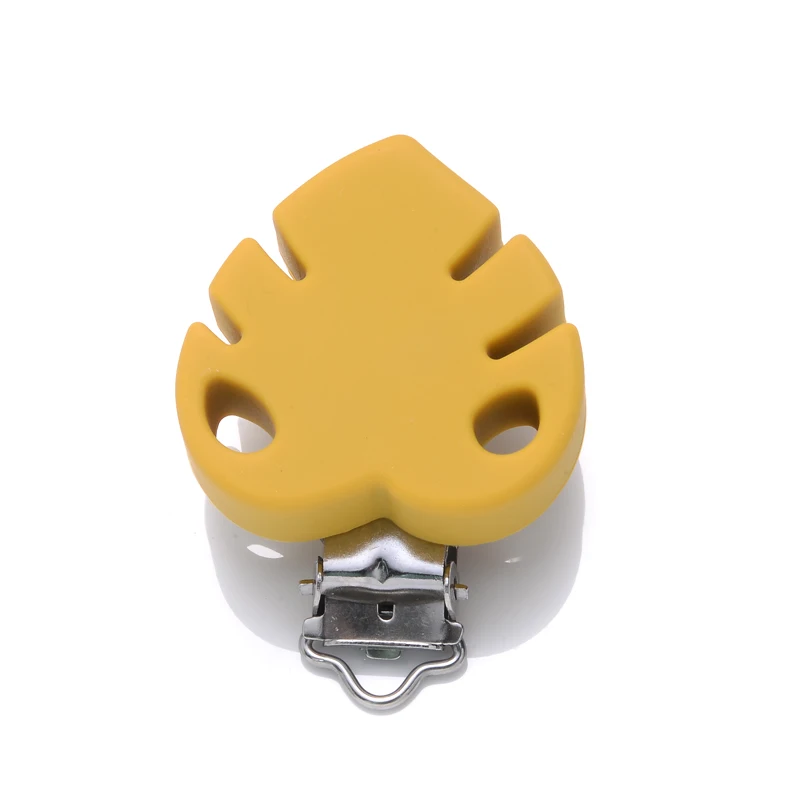 1Pcs Silicone Leaves Pacifier Clips Baby Teethers Food Grade Silicone Beads For Feeding Pacifier Chain Making BPA Free