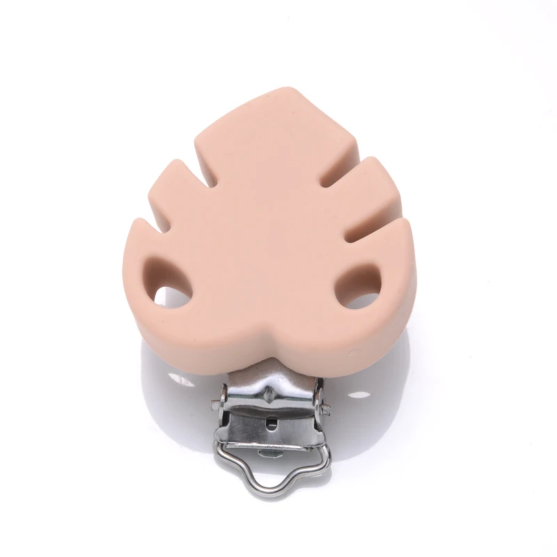1Pcs Silicone Leaves Pacifier Clips Baby Teethers Food Grade Silicone Beads For Feeding Pacifier Chain Making BPA Free