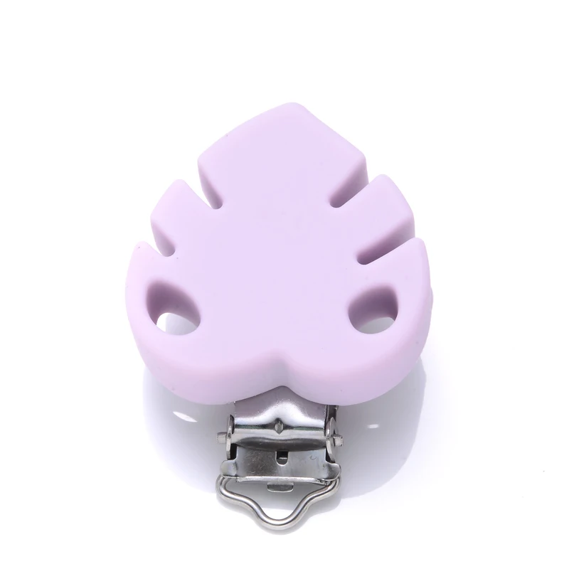 1Pcs Silicone Leaves Pacifier Clips Baby Teethers Food Grade Silicone Beads For Feeding Pacifier Chain Making BPA Free
