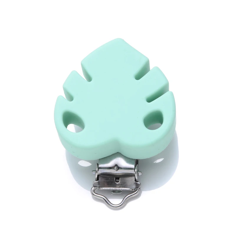 1Pcs Silicone Leaves Pacifier Clips Baby Teethers Food Grade Silicone Beads For Feeding Pacifier Chain Making BPA Free