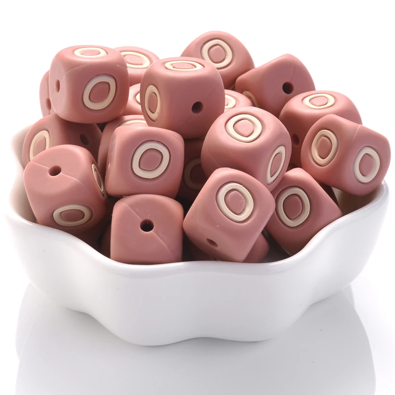 10Pcs Personalized Name Silicone Letters 12mm English Alphabet Teether Beads For Pacifier Chain Teether Necklace Jewelry Making