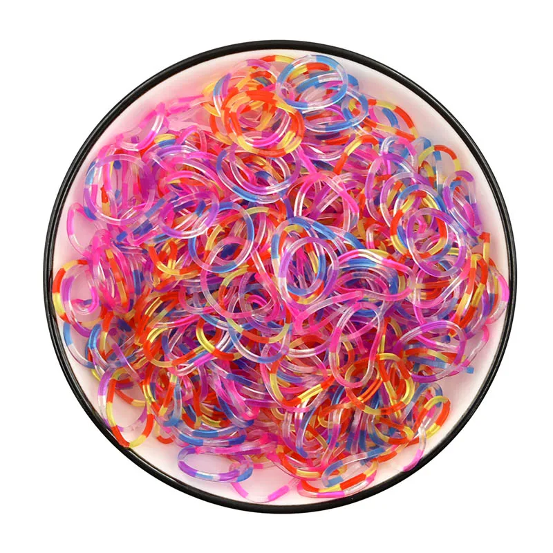 600Pcs Refill New Loom Rubber Bands Bracelet for Kids Hair Rubber Loom Bands Make Woven Colorful Necklace DIY Toy Children Gift
