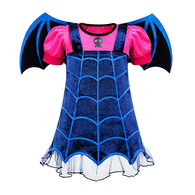 Vampire Cosplay Dress Girl Kids Princess Charms Dress Up Christmas Halloween Costume Children Carnival Party