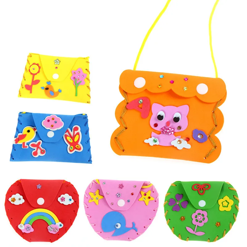 2/4/8Pcs Kids DIY Felt Sewing Kits Preschool Educational Handbag Children Craft Toys Felt with Safety for Boys Girls Beginners