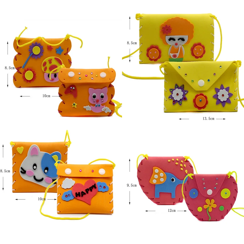 2/4/8Pcs Kids DIY Felt Sewing Kits Preschool Educational Handbag Children Craft Toys Felt with Safety for Boys Girls Beginners