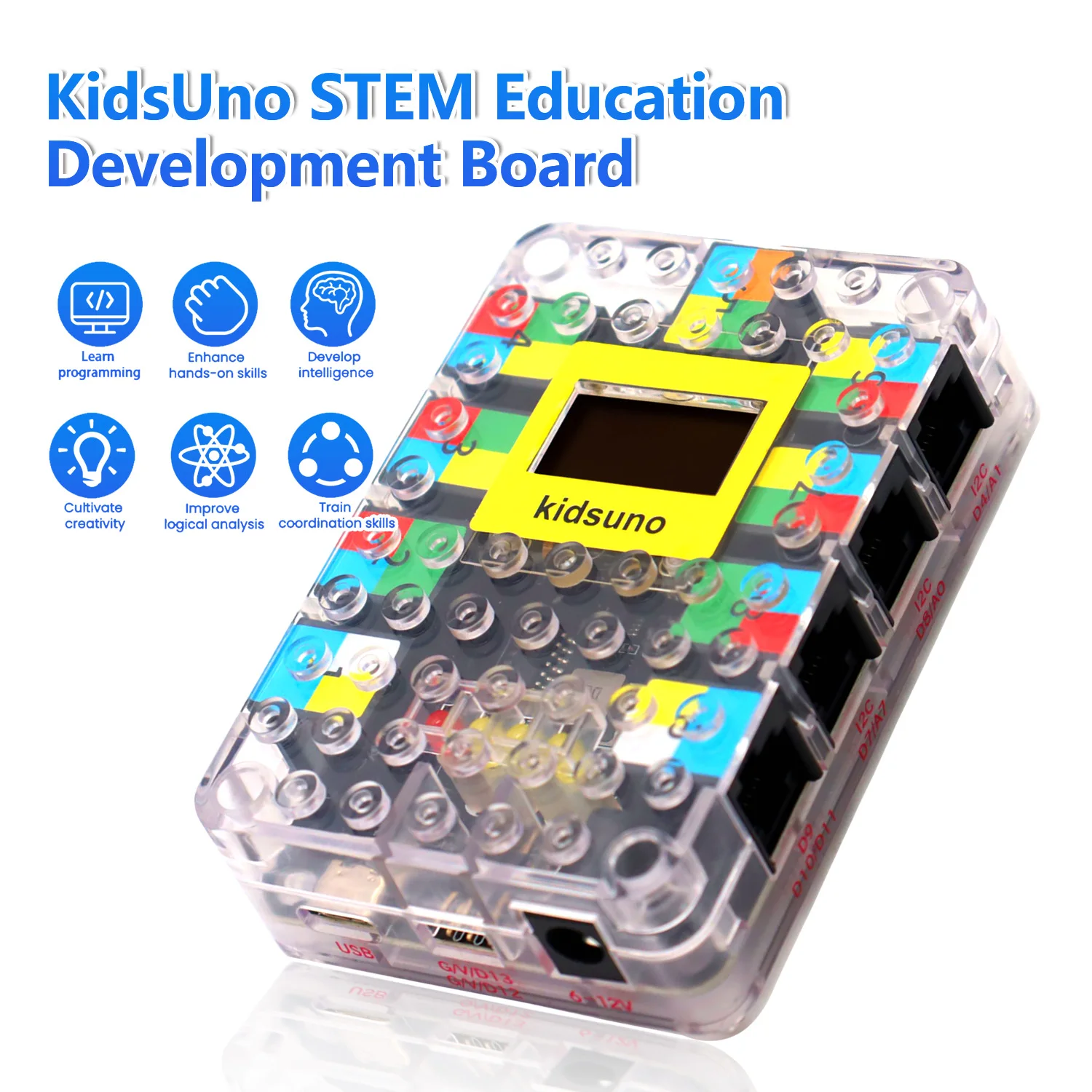 Kidsbits Smart Engineering Kit for Arduino Compatible With Lego Series Support Scratch Programming Study DIY Electronic Pack