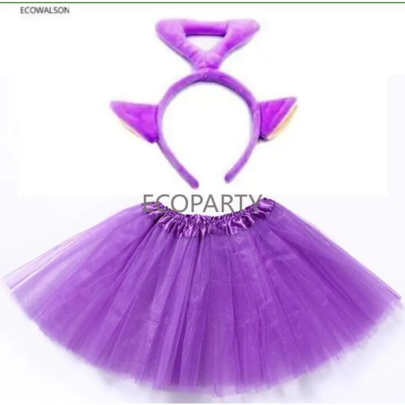 kids Costume Skirt Headband Set Girls Ladies Laa Laa Po Dipsy Tinky Winky Cosplay Costume Skirt for Kids Children Girls20