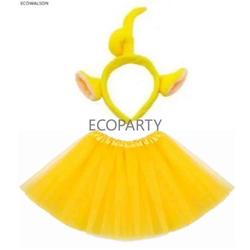 kids Costume Skirt Headband Set Girls Ladies Laa Laa Po Dipsy Tinky Winky Cosplay Costume Skirt for Kids Children Girls20
