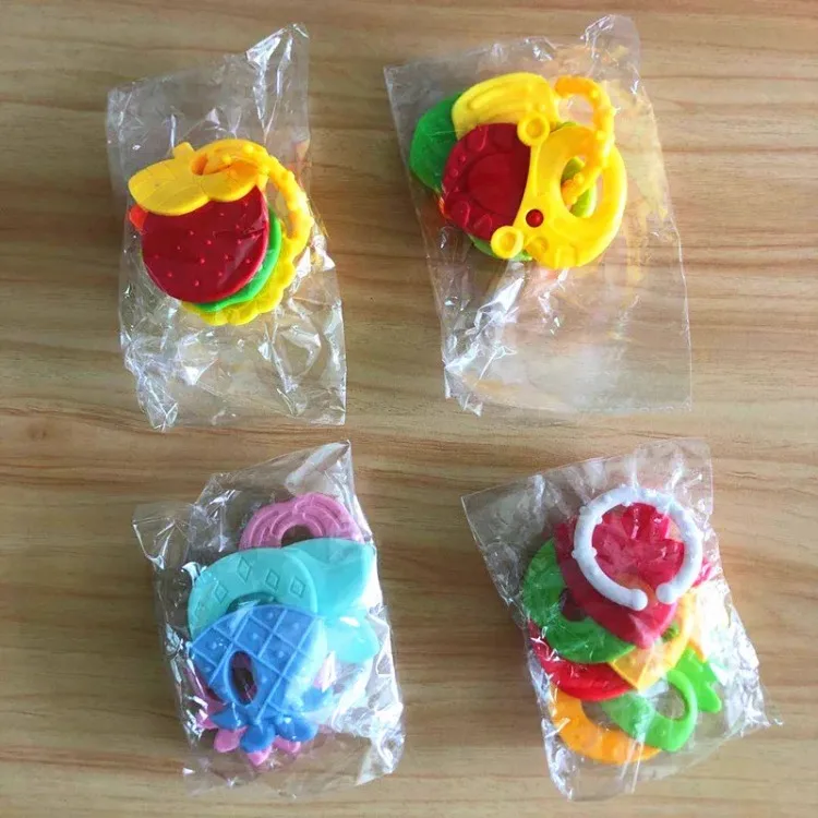 Silicone Teethers for Baby Things Newborn Chews Food Grade Teethers Training Bed Toy Baby fruit item Feeding Infant Rattle