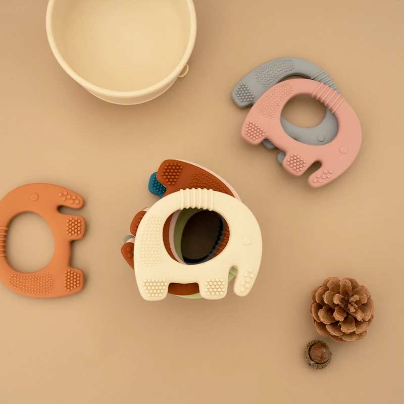 Cartoon Animal Baby Soft Silicone Teether BPA Free New Born Gift Food Grade Infant Chewing Nursing Teething Toys Babies Stuff