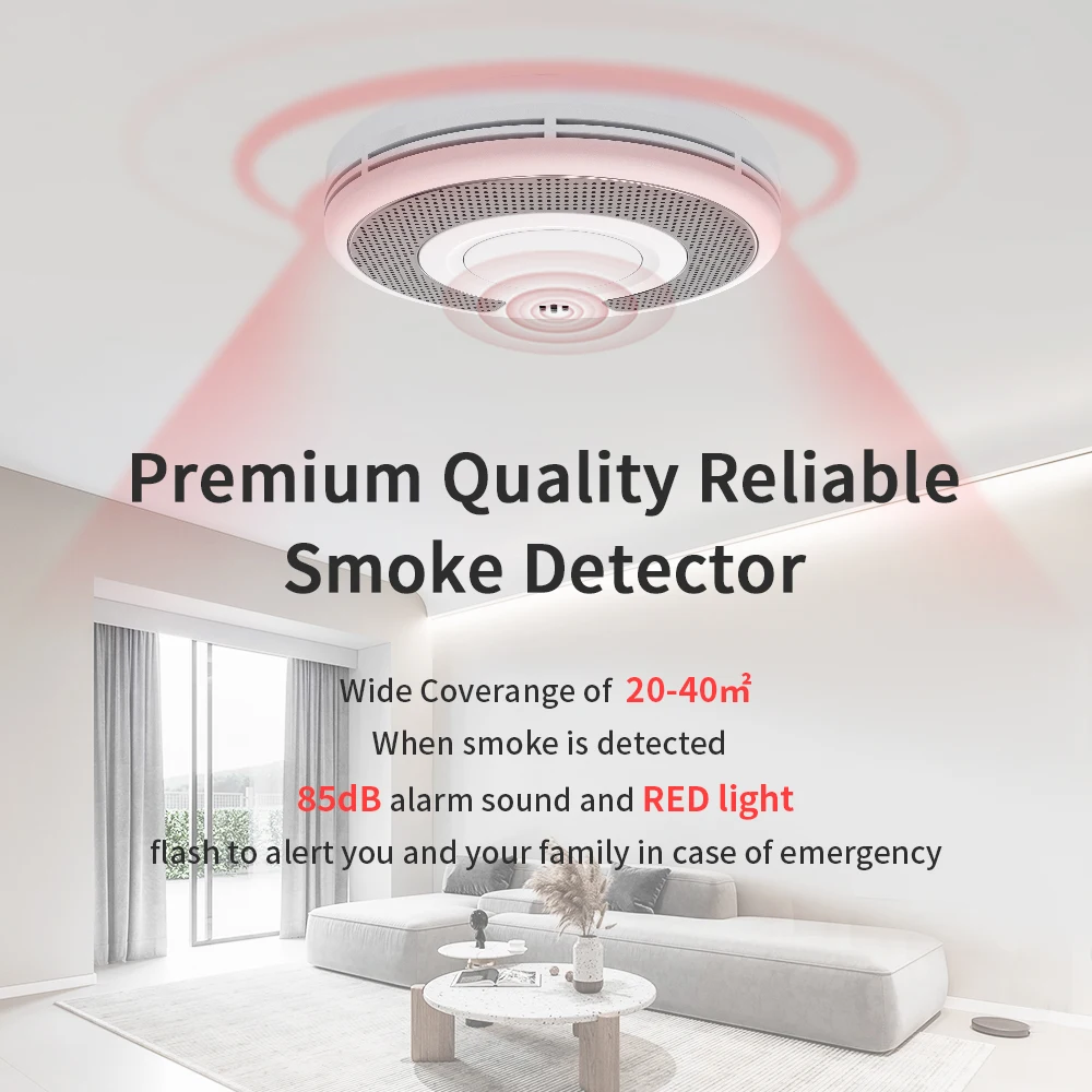 10 Year Battery Interconnected Smoke Detector / Remote controller, Interlinked Wireless Fire Alarm,VS03F/RC07