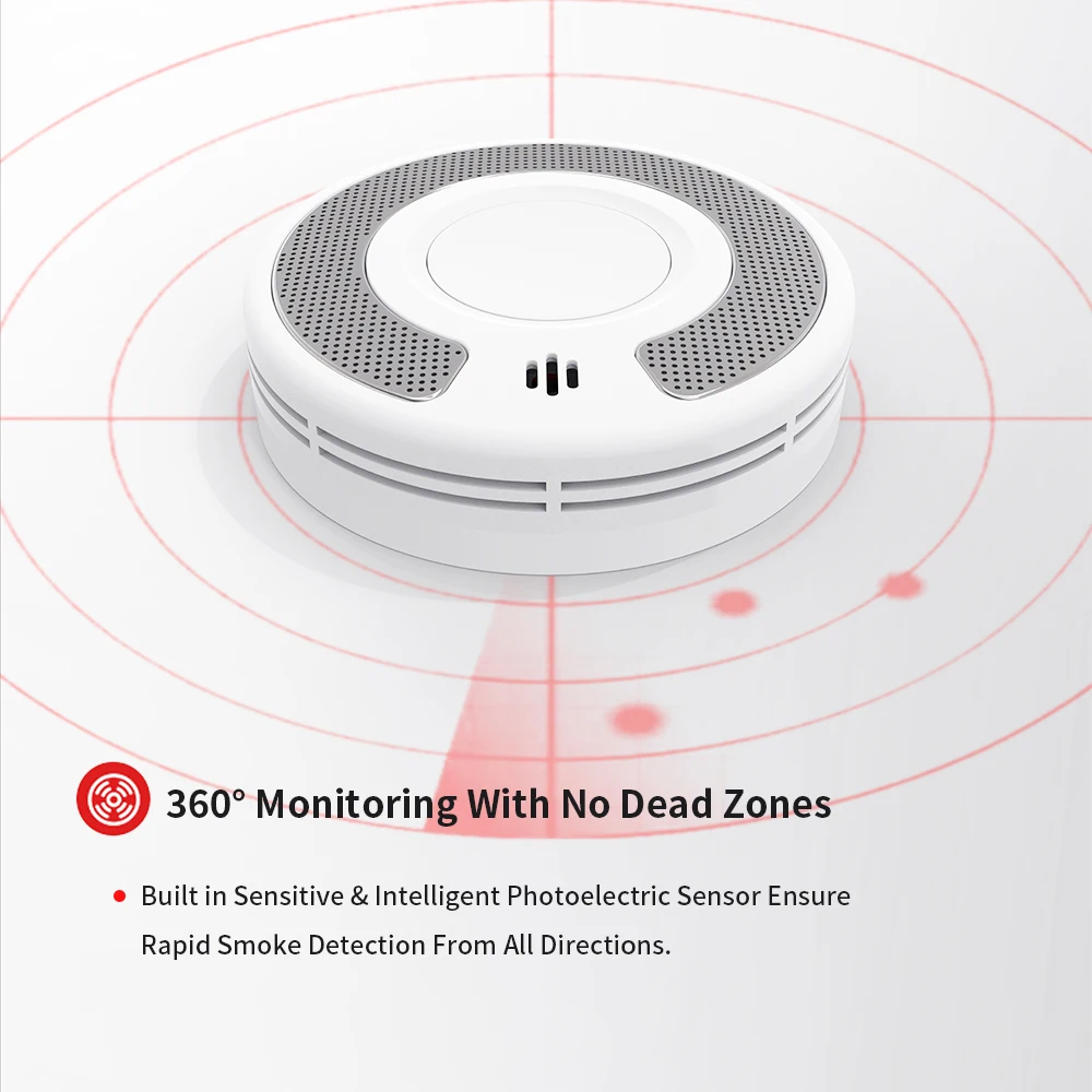 10 Year Battery Interconnected Smoke Detector / Remote controller, Interlinked Wireless Fire Alarm,VS03F/RC07