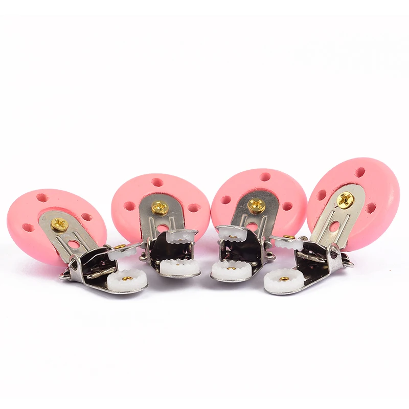 10Pcs Round Wood Pacifier Clip Baby Teething Dummy Clip Accessories for DIY Pacifier Chain Tool Wholesale