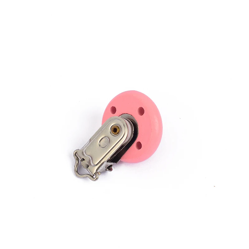10Pcs Round Wood Pacifier Clip Baby Teething Dummy Clip Accessories for DIY Pacifier Chain Tool Wholesale