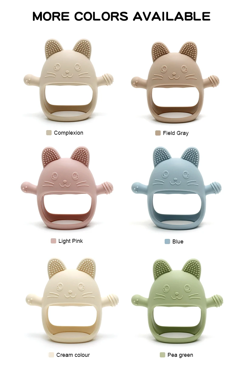 Mother Kids 1Pcs Food Grade Baby Toys Silicone Teether Toys Cartoon Shape Nursing Teething Ring Newborn Molar Baby Accessories