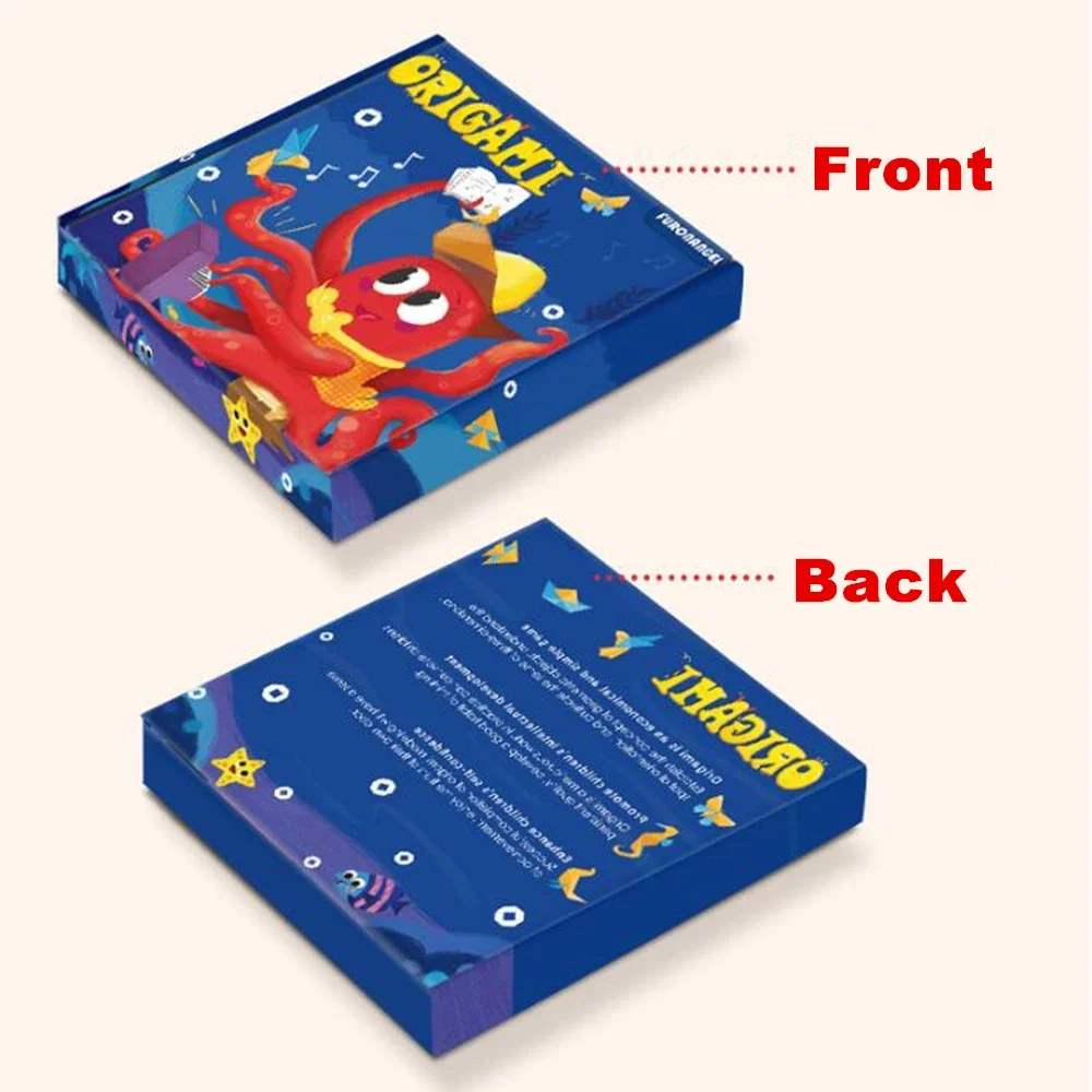 54/108Pcs Montessori Toys Cartoon Animal Origami Paper DIY Kids Craft Toy Handcraft Parper Art Educational Toy for Children Gift
