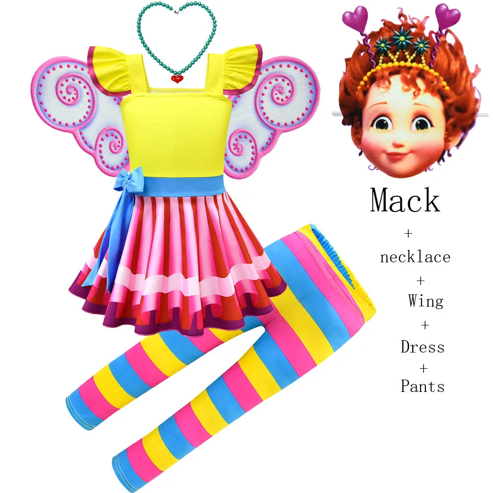 Fancy N-nancy Dresses Pants Sets Children Spring Girls Fancy N-nancy Carnival Cosplay Costume Mask Birthday Party Clothing