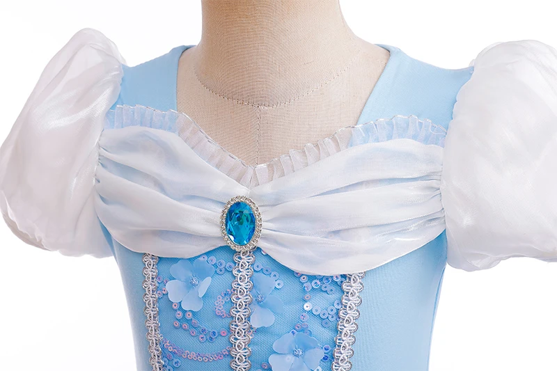 Girls Frill Sleeve Ballet Dress Dancewear Sports Gymnastics Practice Clothes Children Cosplay Costume Size 100-140
