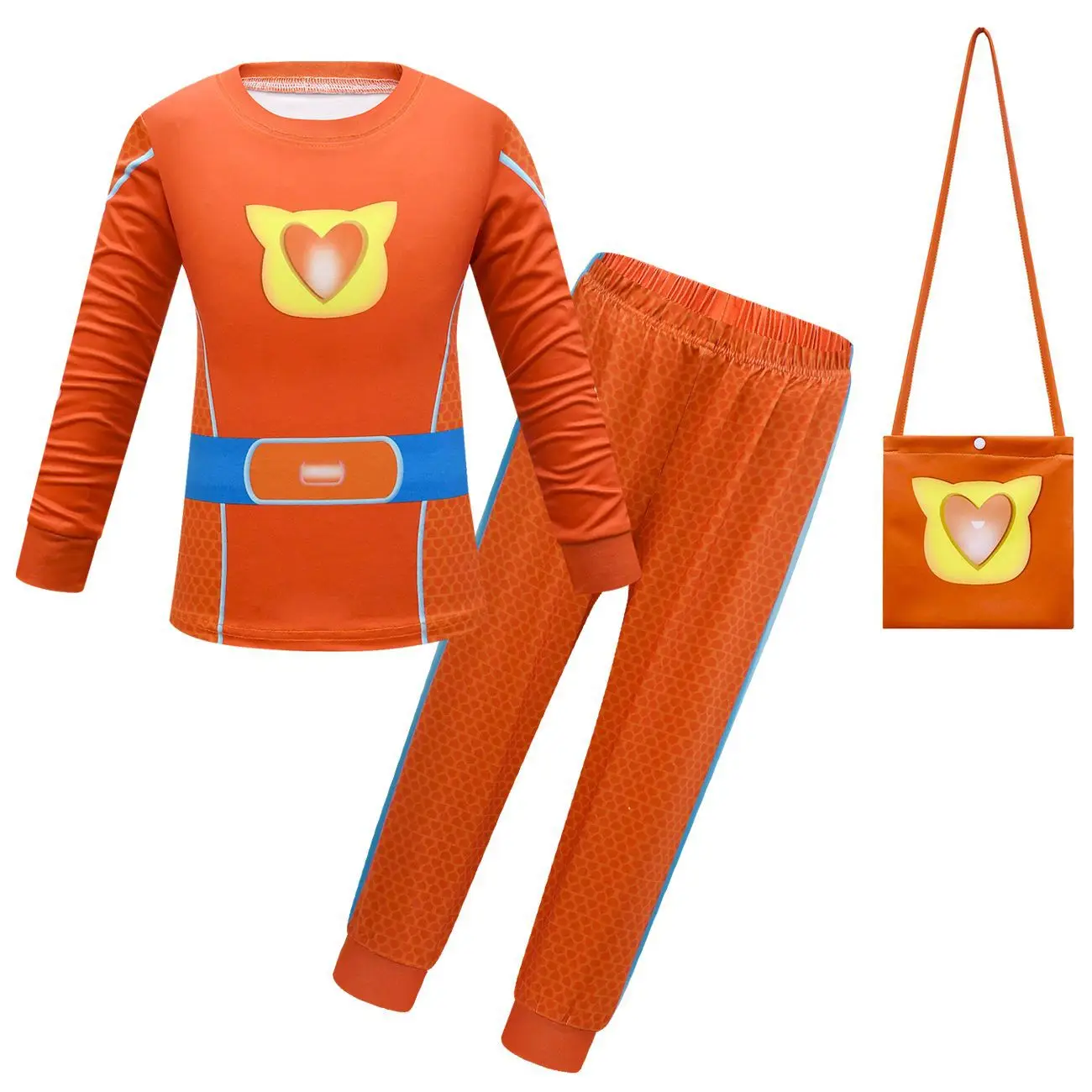 Halloween SuperKitties Game Cosplay Costume Super Kitties Anime Model Cos Clothes Sweatshirt Mask Kids Carnival Birthday Gift
