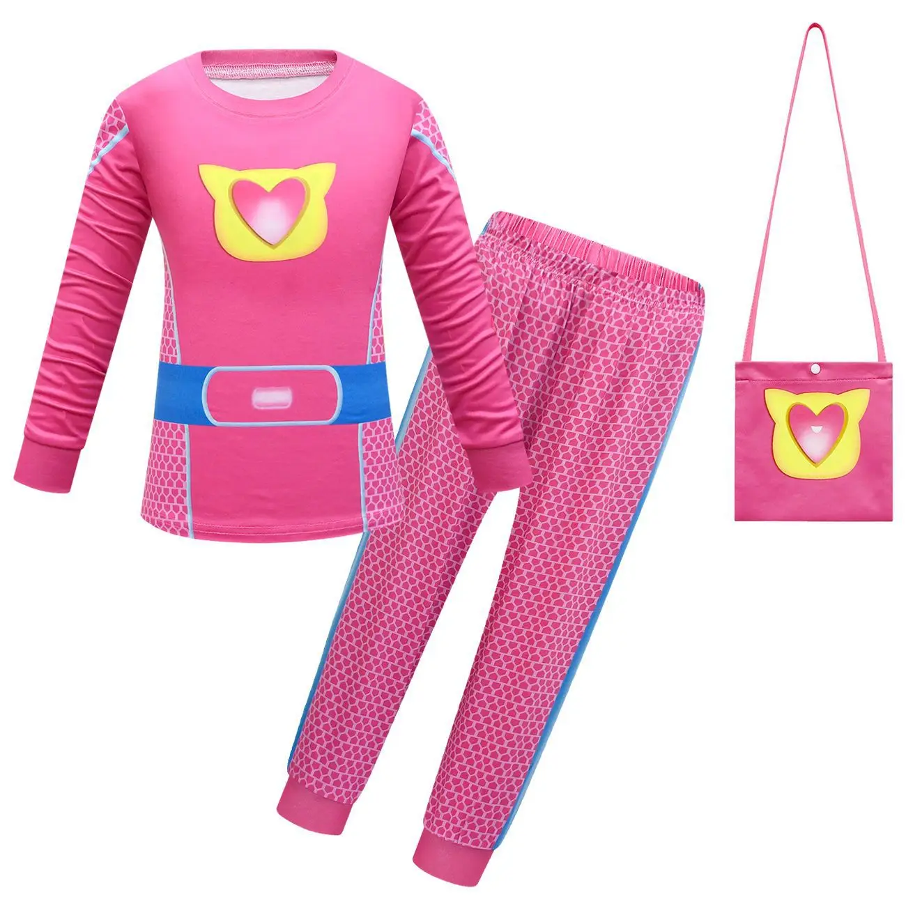 Halloween SuperKitties Game Cosplay Costume Super Kitties Anime Model Cos Clothes Sweatshirt Mask Kids Carnival Birthday Gift