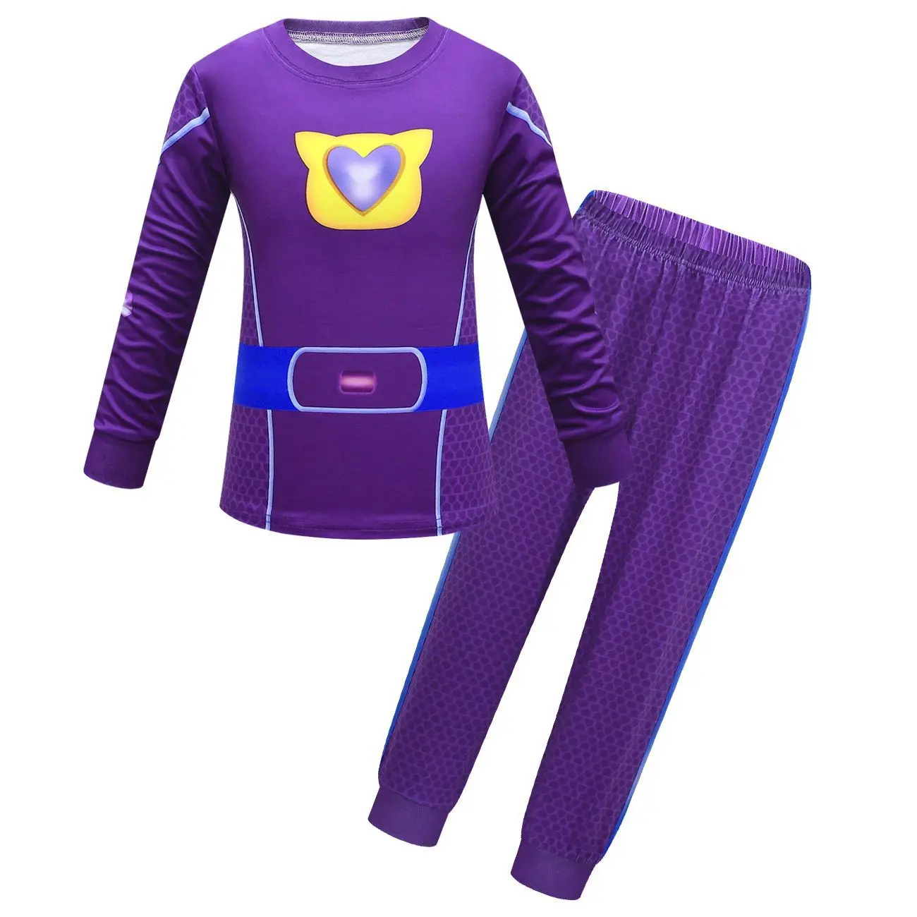 Halloween SuperKitties Game Cosplay Costume Super Kitties Anime Model Cos Clothes Sweatshirt Mask Kids Carnival Birthday Gift
