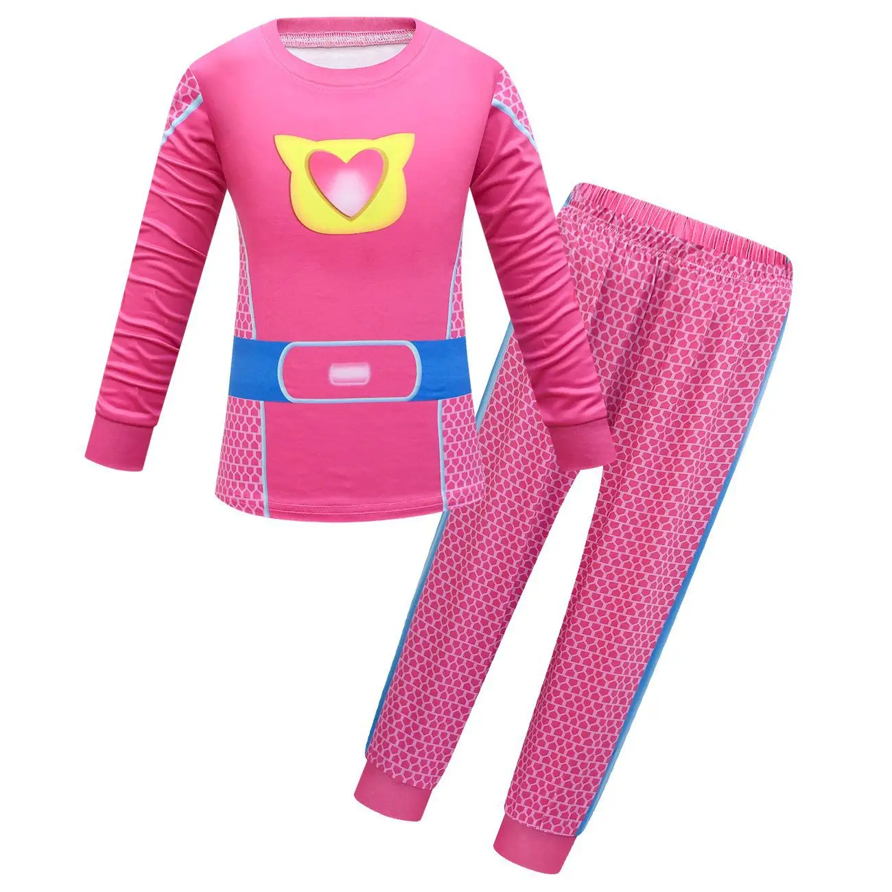 Halloween SuperKitties Game Cosplay Costume Super Kitties Anime Model Cos Clothes Sweatshirt Mask Kids Carnival Birthday Gift