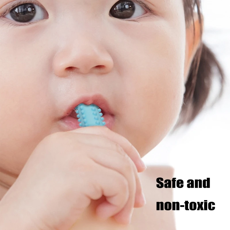 BPA Free Silicone Baby Teether Necklace Silicone Newborn Sensory Chewing Teethers for Children Autism ADHD Care Pendant Toys