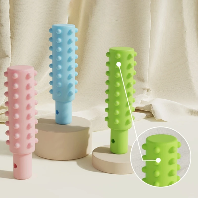 BPA Free Silicone Baby Teether Necklace Silicone Newborn Sensory Chewing Teethers for Children Autism ADHD Care Pendant Toys