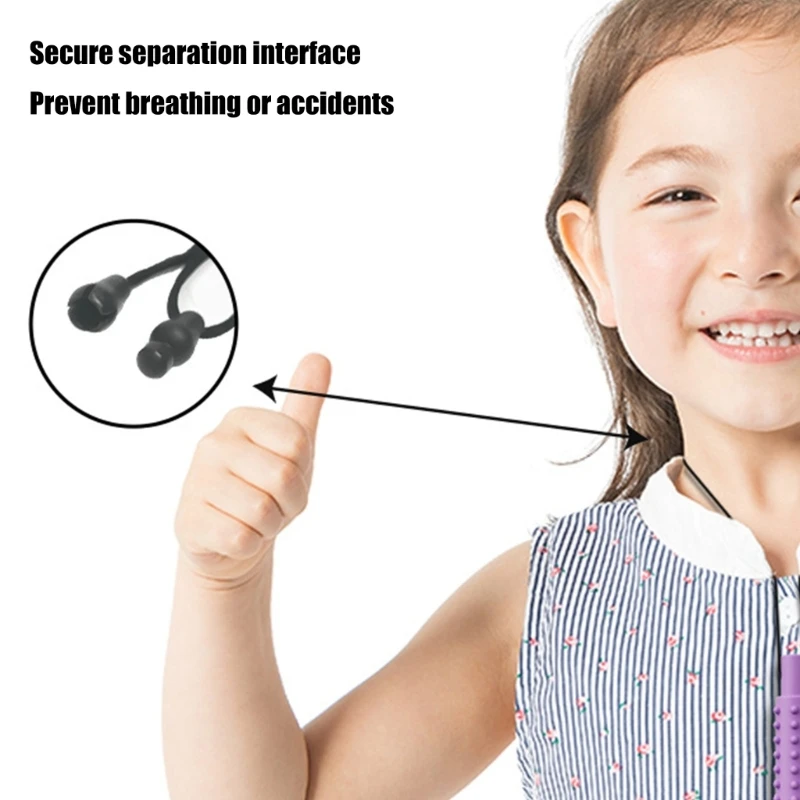 BPA Free Silicone Baby Teether Necklace Silicone Newborn Sensory Chewing Teethers for Children Autism ADHD Care Pendant Toys