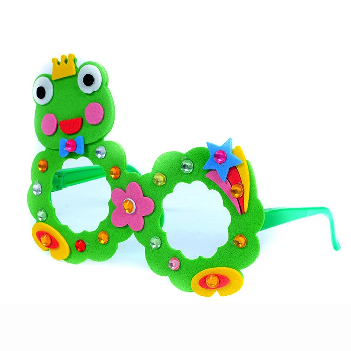 Children Kids DIY Eyeglasses Cute Cartoon Animal Eva Art Craft 5D Gem Diamond Eyeglasses Sticker Games Education Toys Gifts