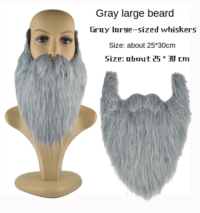1pc DIY Fancy Dress Fake Beard Long Fluff Beards Cosplay Costume Props Santa Claus Beard Eyebrows Mustache Christmas Party Suppl