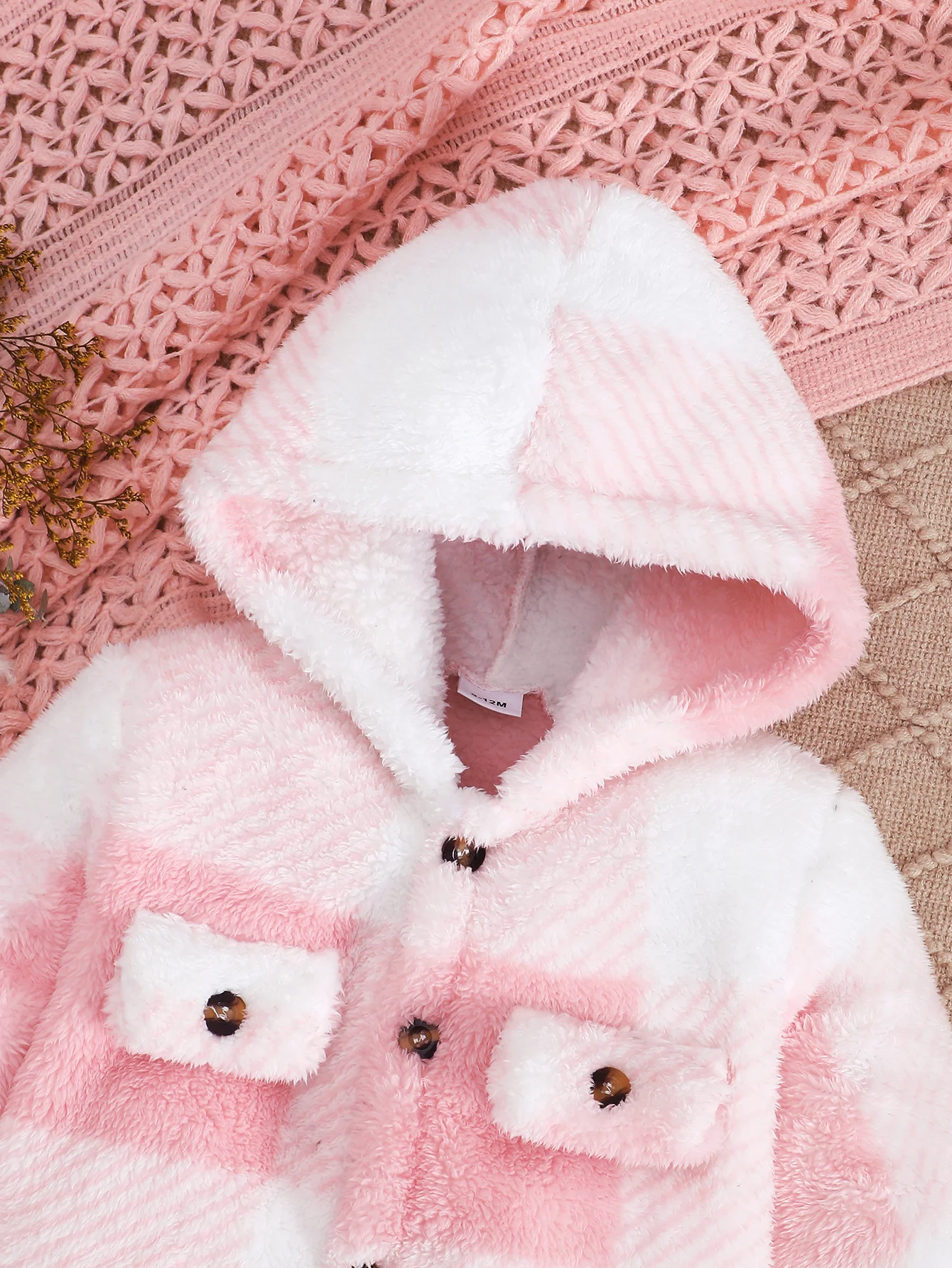 Baby Boys and Girls Plaid Romper Hooded Long Sleeved Plush Jumpsuit Winter Warm Bodysuit Clothes for 3-24 Months Toddler Boy