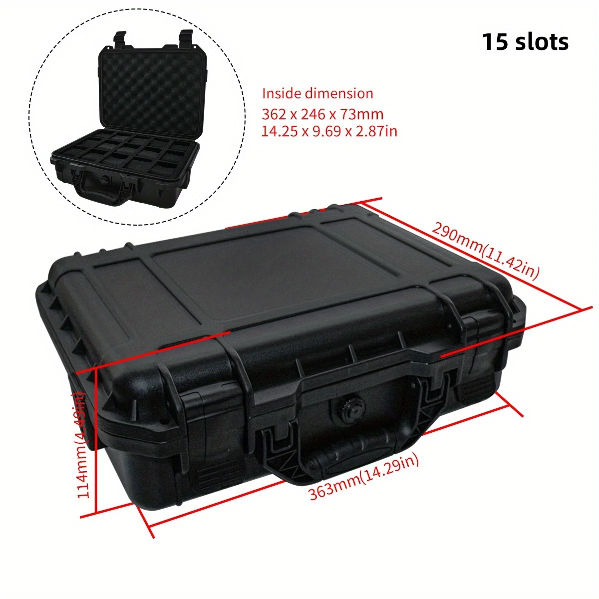 8/15 Slot Collection Watch Antique Protective Safety Box Thickened W/ Sponge Waterproof Moisture-proof Mildew-proof Portable Box