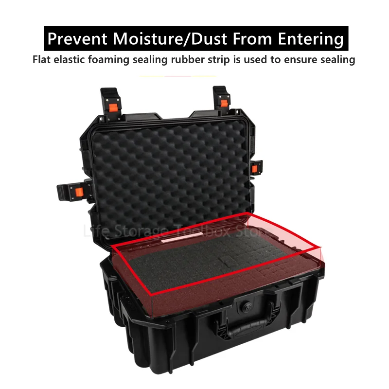 Large Tool Box ABS Waterproof Hard Carry Case Tool Box Pelican Hard Case Safety Instrument Tool Box on Wheels Tool Box Trolley