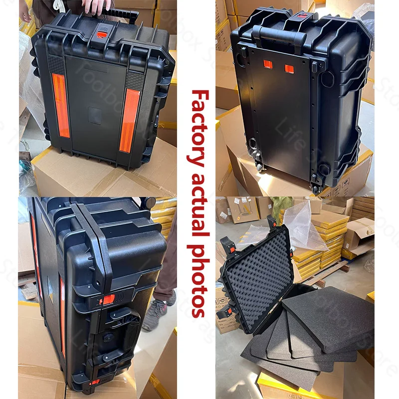 Large Tool Box ABS Waterproof Hard Carry Case Tool Box Pelican Hard Case Safety Instrument Tool Box on Wheels Tool Box Trolley