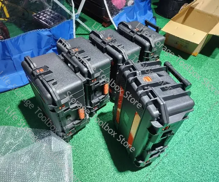 Large Tool Box ABS Waterproof Hard Carry Case Tool Box Pelican Hard Case Safety Instrument Tool Box on Wheels Tool Box Trolley