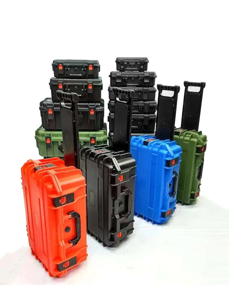 Large Tool Box ABS Waterproof Hard Carry Case Tool Box Pelican Hard Case Safety Instrument Tool Box on Wheels Tool Box Trolley