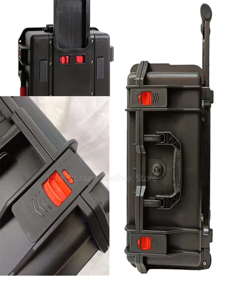 Large Tool Box ABS Waterproof Hard Carry Case Tool Box Pelican Hard Case Safety Instrument Tool Box on Wheels Tool Box Trolley