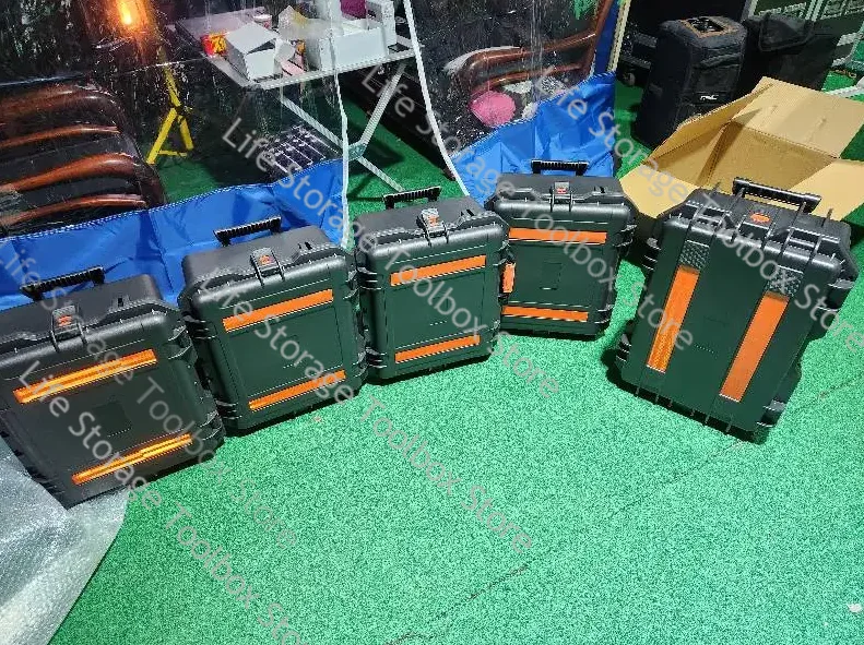Large Tool Box ABS Waterproof Hard Carry Case Tool Box Pelican Hard Case Safety Instrument Tool Box on Wheels Tool Box Trolley