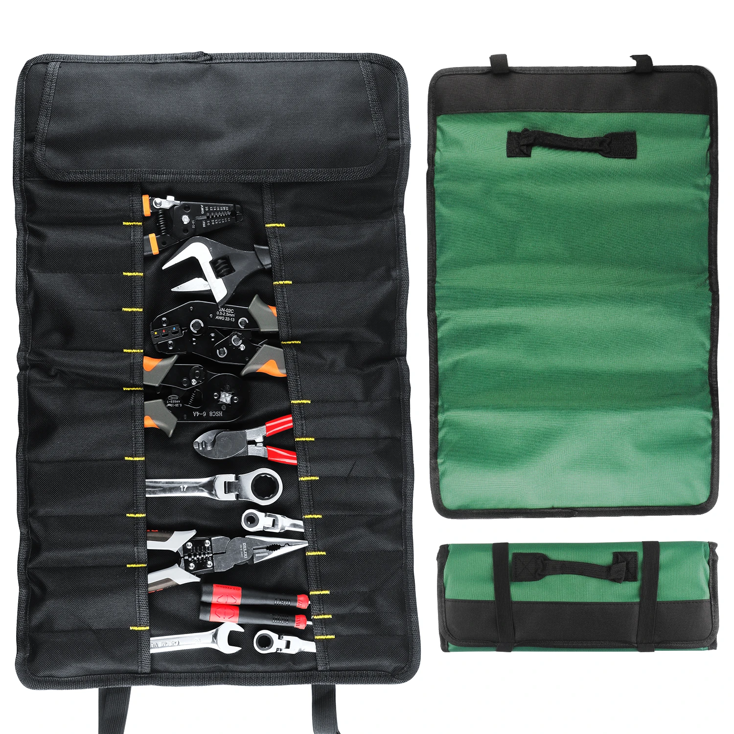 Tool Roll Bag, 23 Pocket Tool Bag, Portable Multi Tool Roll Bag, Tool Kit Roll Organizer, Screwdriver Wrench Roll Tool Storage