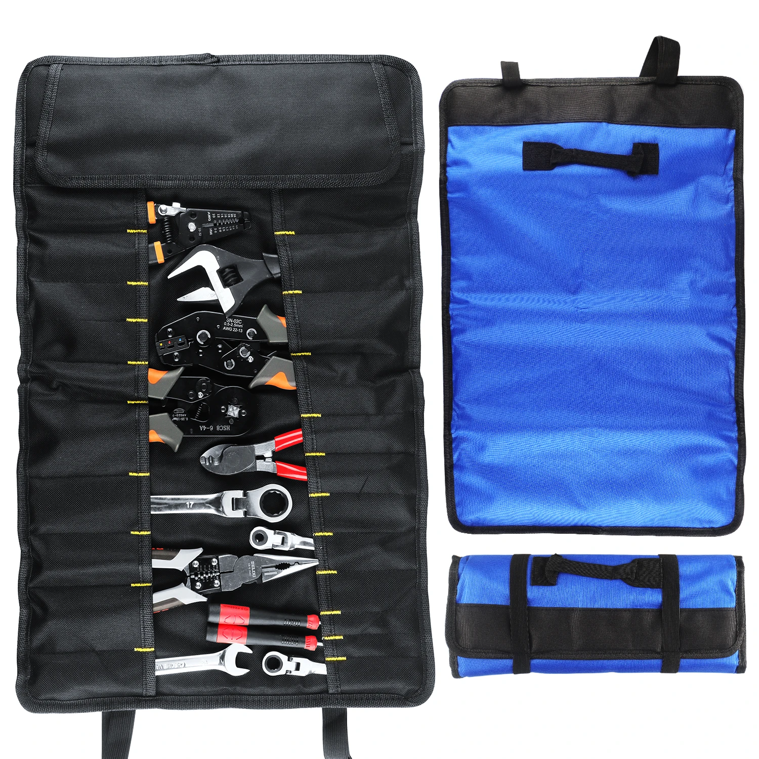 Tool Roll Bag, 23 Pocket Tool Bag, Portable Multi Tool Roll Bag, Tool Kit Roll Organizer, Screwdriver Wrench Roll Tool Storage