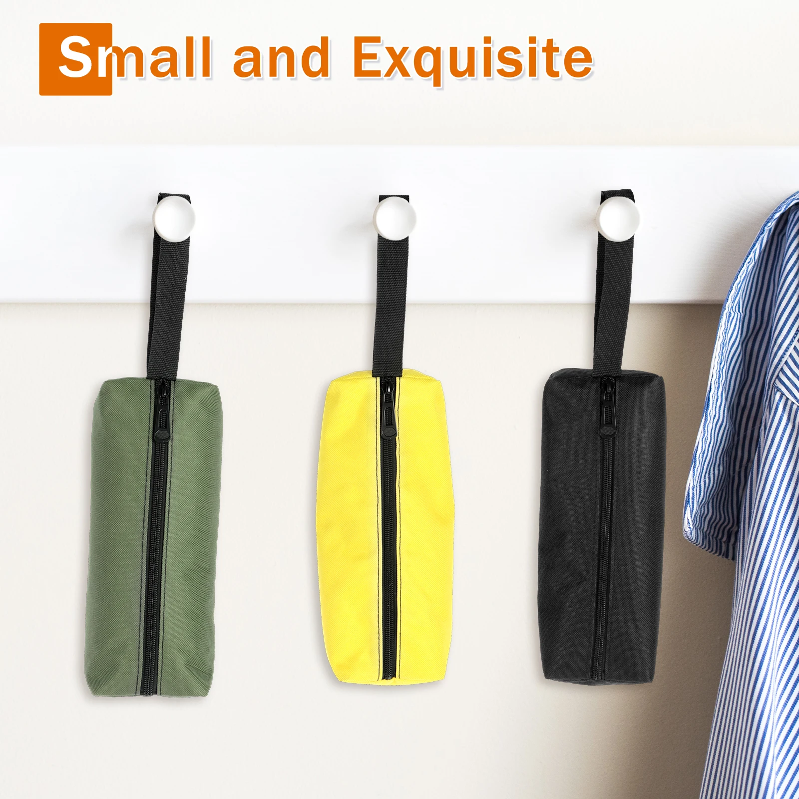 Hand Tool Bag Thick Canvas Bag for Small Tools Screwdriver Wrench Tweezers Drill Bit Organizer Bag Waterproof Zipper Pouch
