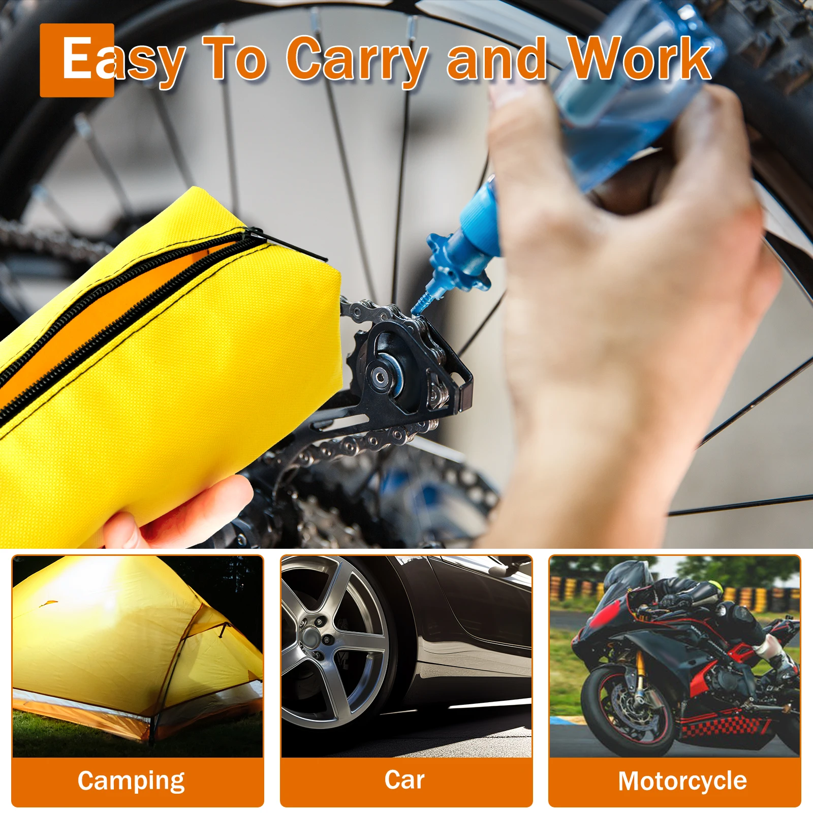 Hand Tool Bag Thick Canvas Bag for Small Tools Screwdriver Wrench Tweezers Drill Bit Organizer Bag Waterproof Zipper Pouch