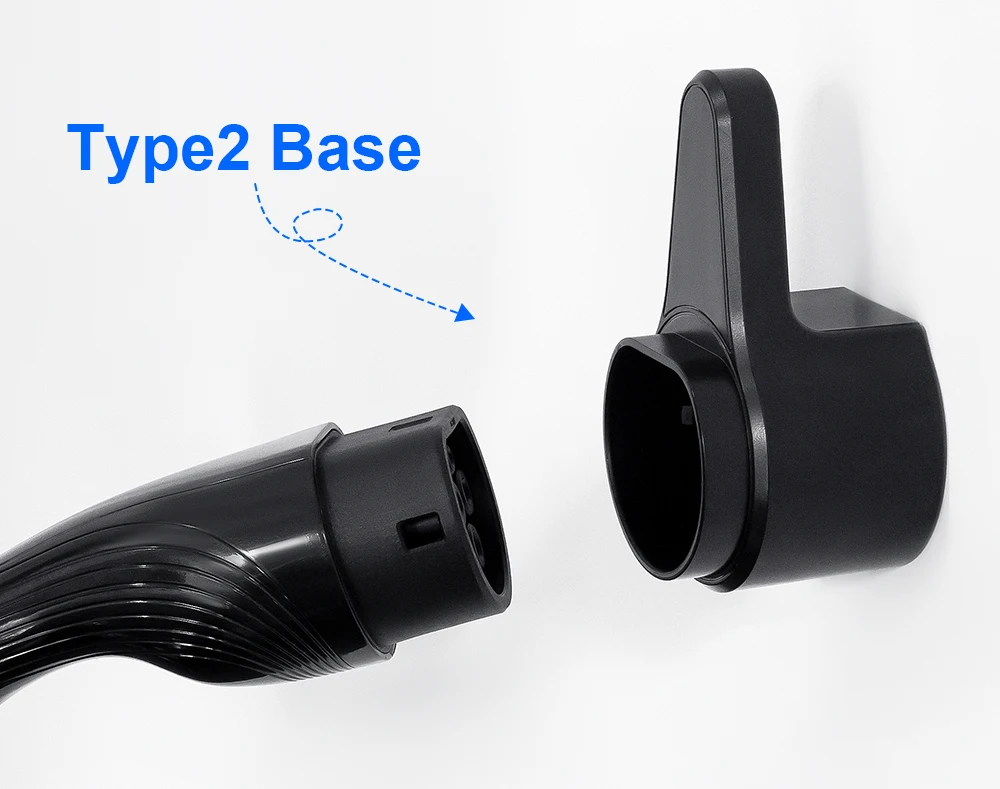IPENGEN Electric Car Vehicle Charging Organizer Socket Type2 Type1 GBT For Tesla EV Charger Cable Holder Plug Wall Mount Bracket
