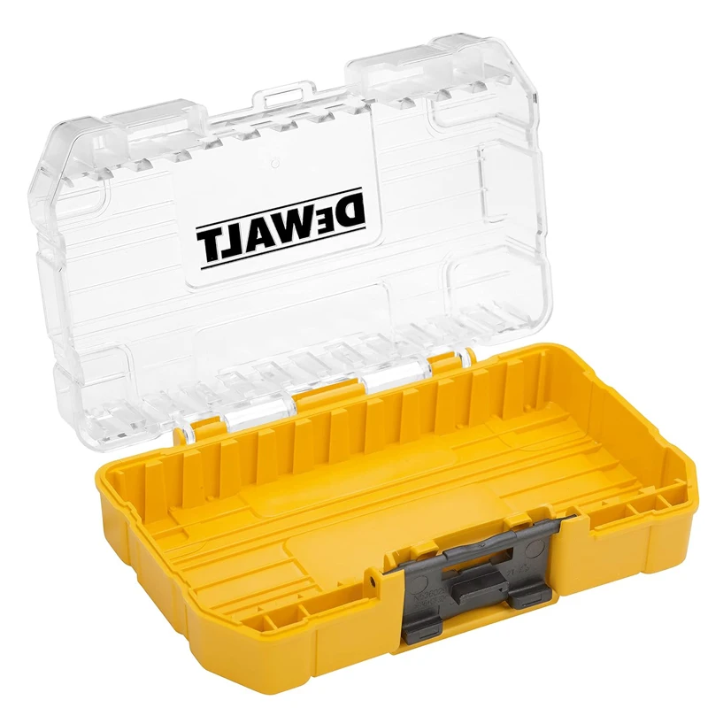 DEWALT TSTAK DT70801+Yellow Small Box Tough Case Storage Screws Bits Holder Stackable Lockable Drill Bit Tool Storage Box