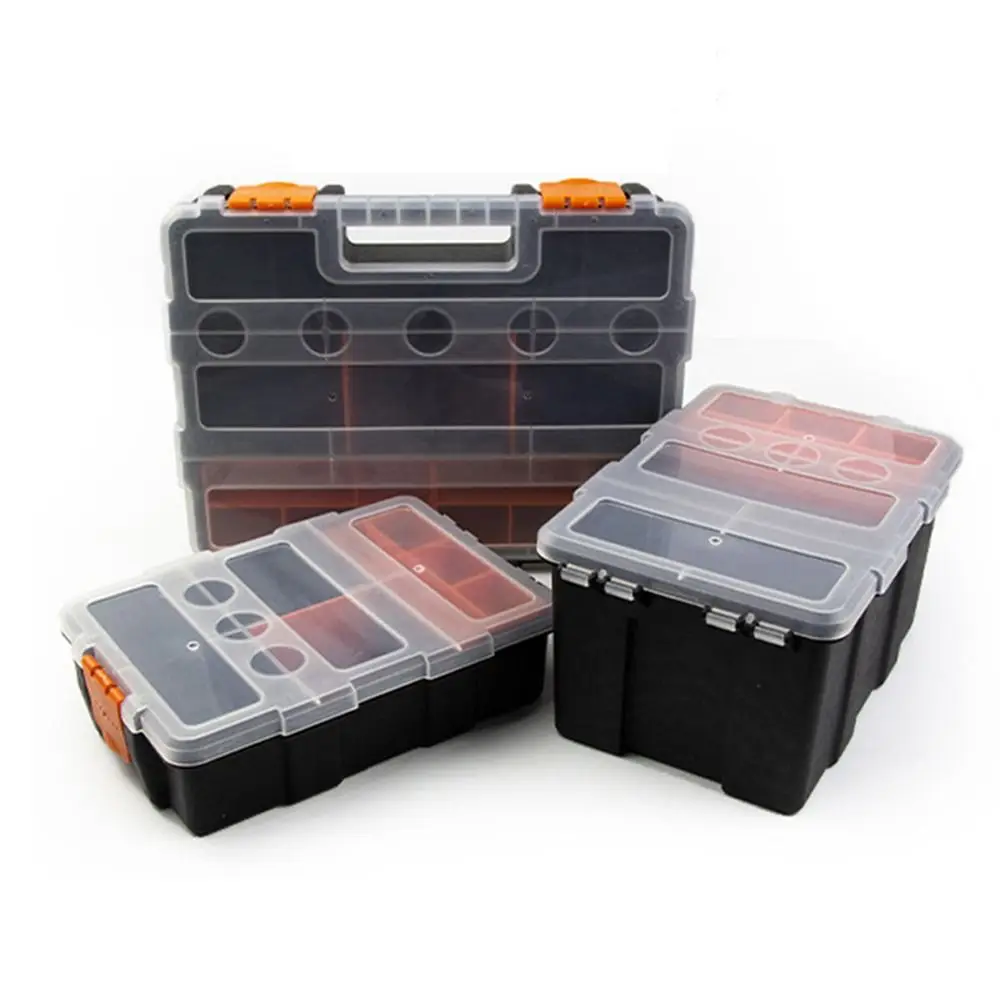 Multi-Grid Portable Plastic Parts Toolbox Combination Screw Storage Box Metal Parts Hardware Tool Screwdriver Repair Tool Box