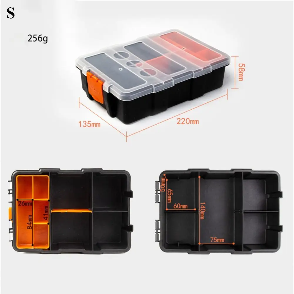 Multi-Grid Portable Plastic Parts Toolbox Combination Screw Storage Box Metal Parts Hardware Tool Screwdriver Repair Tool Box